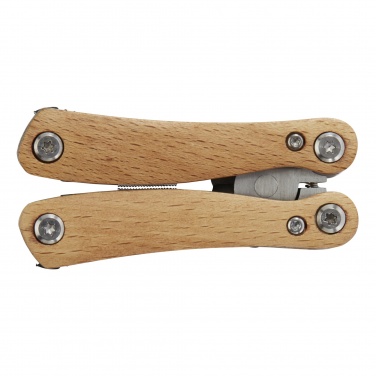 Logotrade Werbegeschenke das Foto: Anderson Mittelgroßes Multitool aus Holz mit 12 Funktionen