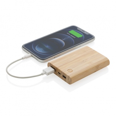 Logotrade Werbegeschenke das Foto: 5.000mAh Bambus-Powerbank