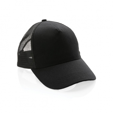 Logotrade Firmengeschenke das Foto: Impact AWARE™ 190gr Brushed rCotton 5 Panel Trucker-Cap