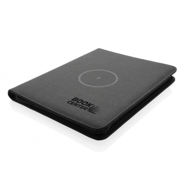 Logotrade werbemittel das Foto: Air 5W Wireless Charging Portfolio A4 mit 5.000mAh Powerbank