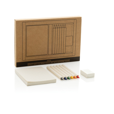 Logotrade Werbeartikel das Foto: Micki GRS 6-tlg. Infinity-Buntstifteset mit Notizblock