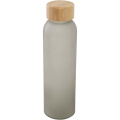 Lume 500 ml Flasche aus mattiertem Kalknatronglas mit Bambusdeckel, Grau