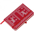 A6-Notizbuch mit Weihnachtsmotiv, Rot