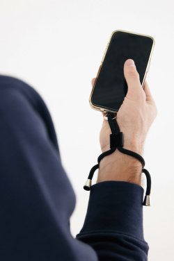 Logotrade Logogeschenke das Foto: CarryLoop verstellbares Handy-Armband aus RCS rec. PET