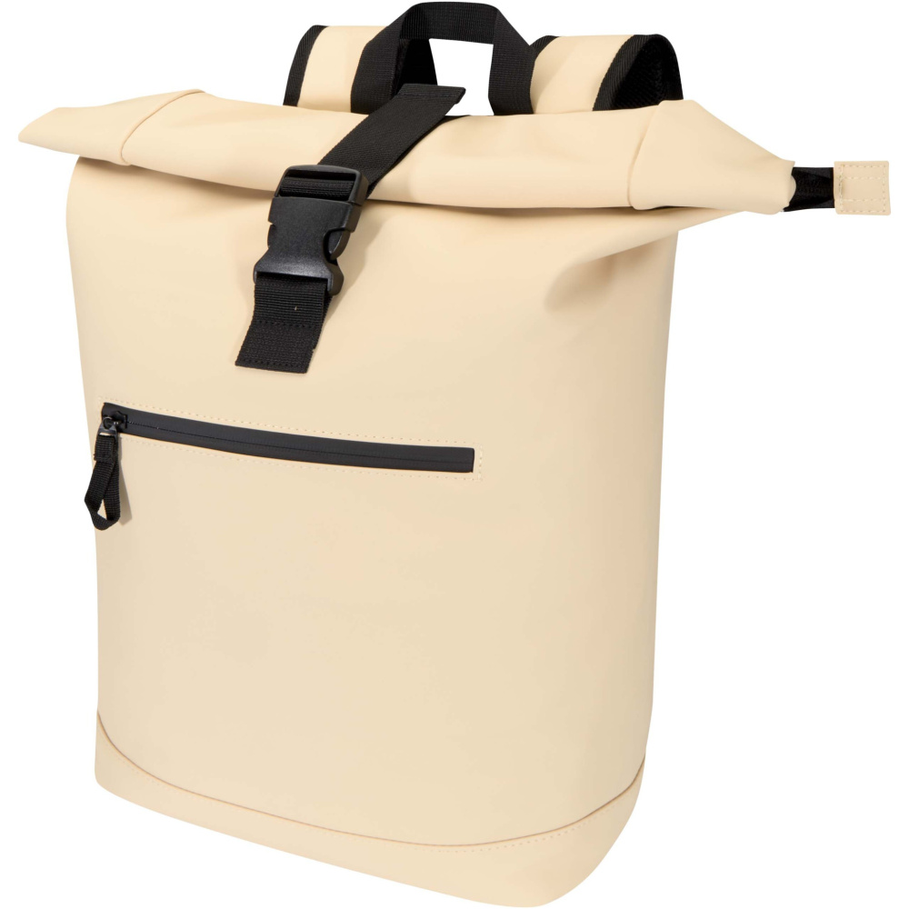 Logotrade Werbeartikel das Foto: Resi Plus 15" GRS-recycelter Rolltop Rucksack 18 L