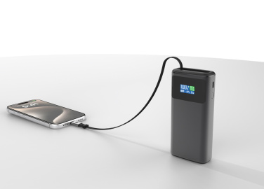 Logotrade Werbeartikel das Foto: Quantum RCS Ultra-Fast 45W 10.000mAh Powerbank mit Display
