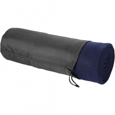 Logotrade promotional merchandise picture of: Huggy fleece plaid blanket with carry pouch
