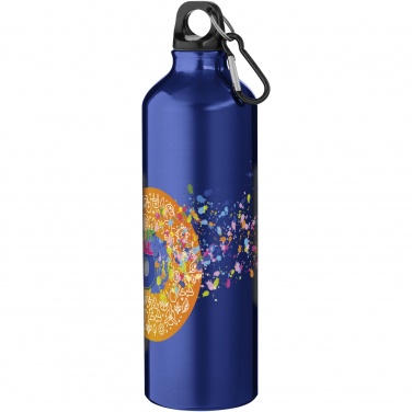 Logo trade promotional gifts image of: Oregon 770 ml aluminium water bottle with carabiner