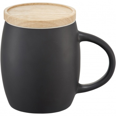Logotrade promotional item image of: Hearth 400 ml ceramic mug with wooden coaster