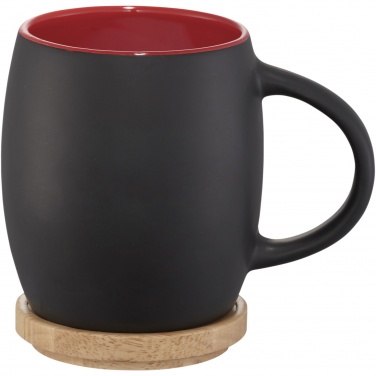 Logotrade business gifts photo of: Hearth 400 ml ceramic mug with wooden coaster