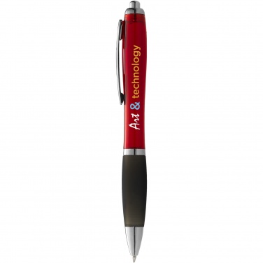 Logotrade business gift image of: Nash ballpoint pen coloured barrel and black grip