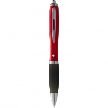 Logo trade promotional giveaways image of: Nash ballpoint pen coloured barrel and black grip