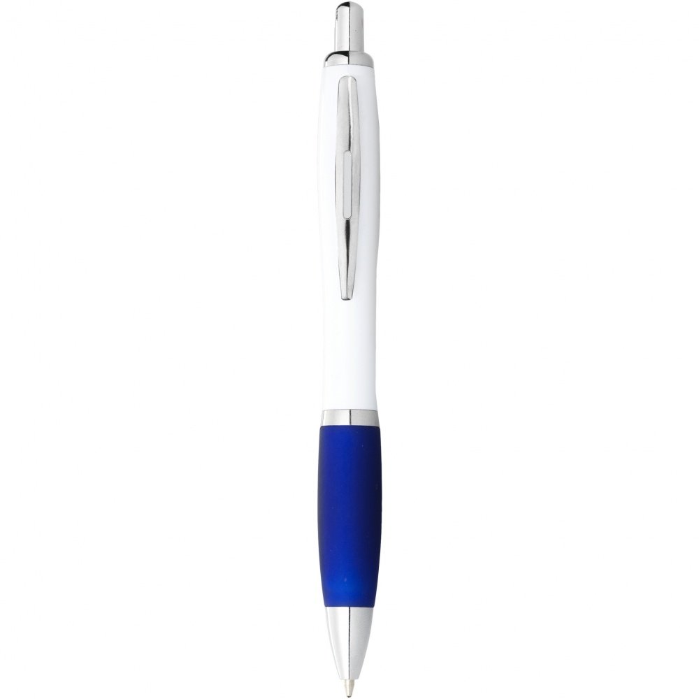 Logotrade business gifts photo of: Nash ballpoint pen with white barrel and coloured grip