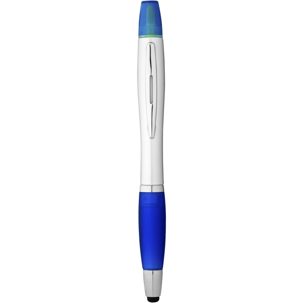 Logo trade corporate gifts image of: Nash stylus ballpoint pen and highlighter