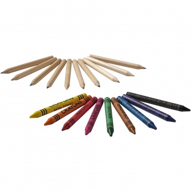 Logotrade promotional merchandise image of: Lucky 19-piece coloured pencil and crayon set