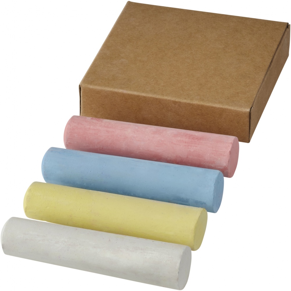 Logo trade promotional merchandise image of: Screech 4-piece chalk set