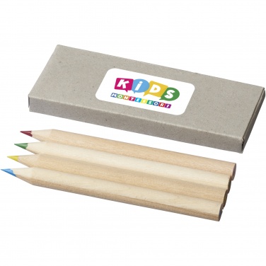 Logo trade promotional gift photo of: Tullik 4-piece coloured pencil set