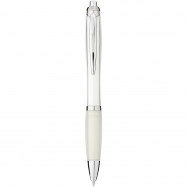 Logo trade promotional items image of: Nash ballpoint pen coloured barrel and grip