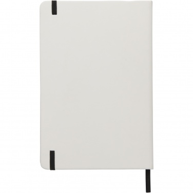 Logo trade promotional items picture of: Spectrum A5 white notebook with coloured strap