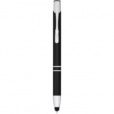 Logo trade promotional merchandise photo of: Moneta anodized aluminium click stylus ballpoint pen