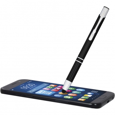 Logotrade promotional product image of: Moneta anodized aluminium click stylus ballpoint pen