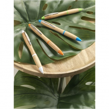 Logo trade corporate gift photo of: Nash bamboo ballpoint pen