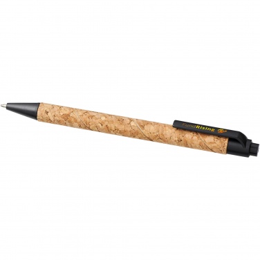 Logo trade promotional items image of: Midar cork and wheat straw ballpoint pen
