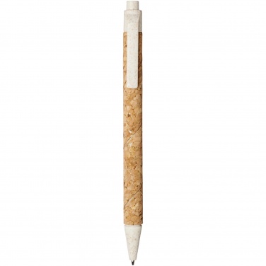 Logo trade promotional gifts picture of: Midar cork and wheat straw ballpoint pen