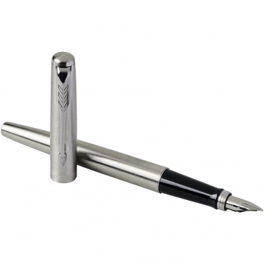 Logo trade promotional giveaways image of: Parker Jotter stainless steel fountain pen