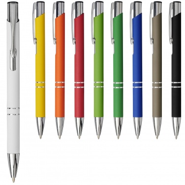 Logo trade promotional gifts picture of: Moneta soft touch ballpoint pen