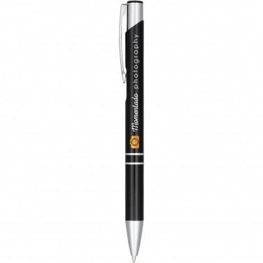 Logotrade promotional gift picture of: Moneta anodized aluminium click ballpoint pen