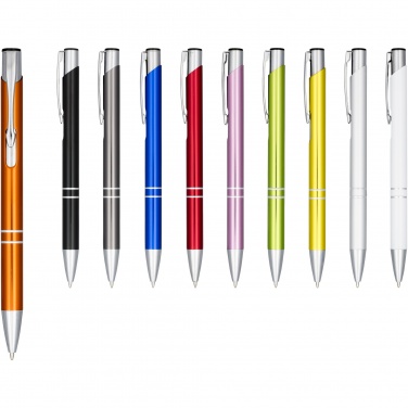 Logo trade promotional items picture of: Moneta anodized aluminium click ballpoint pen