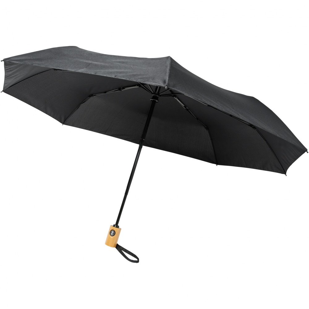 Logo trade promotional gifts image of: Bo 21" foldable auto open/close recycled PET umbrella