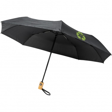 Logo trade promotional giveaway photo of: Bo 21" foldable auto open/close recycled PET umbrella
