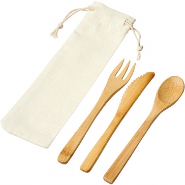 Logo trade promotional gift photo of: Celuk bamboo cutlery set