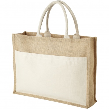 Logo trade promotional gifts picture of: Mumbay cotton pocket jute tote bag 18L