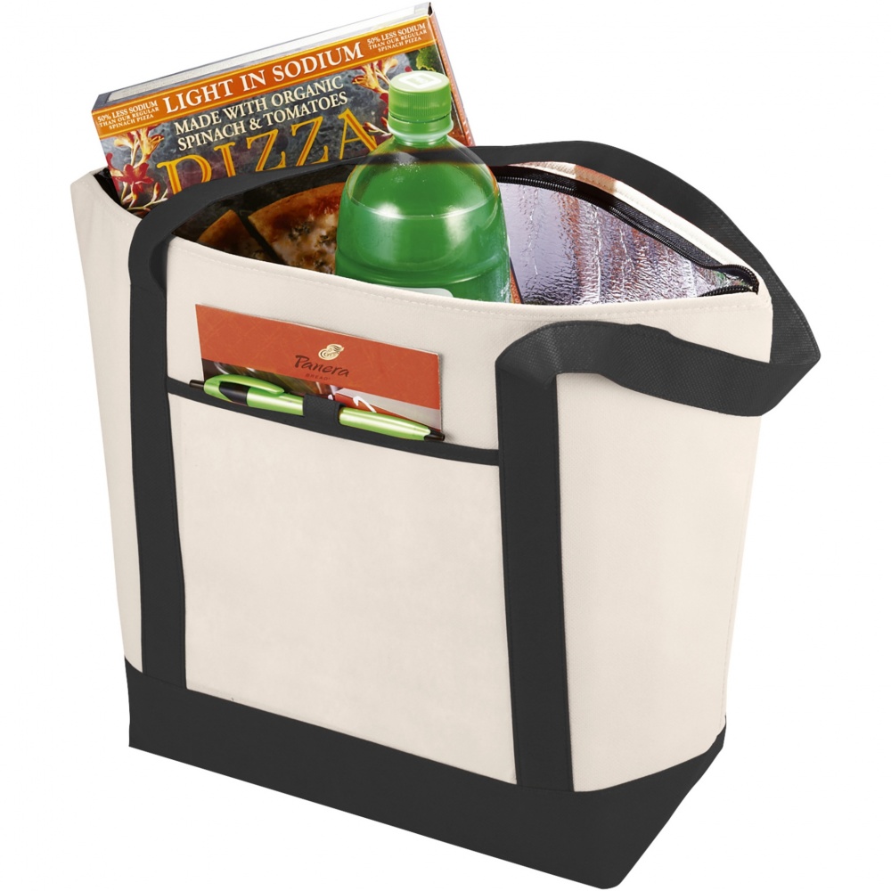 Logo trade business gifts image of: Lighthouse non-woven cooler tote 21L