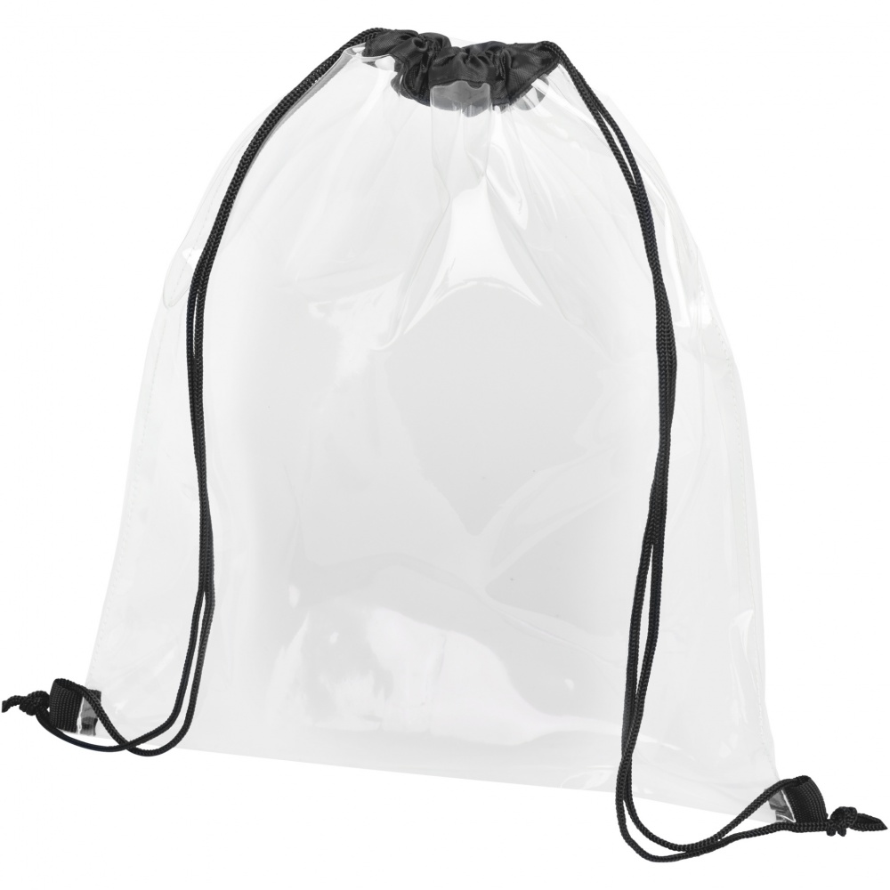Logo trade business gifts image of: Lancaster transparent drawstring bag 5L