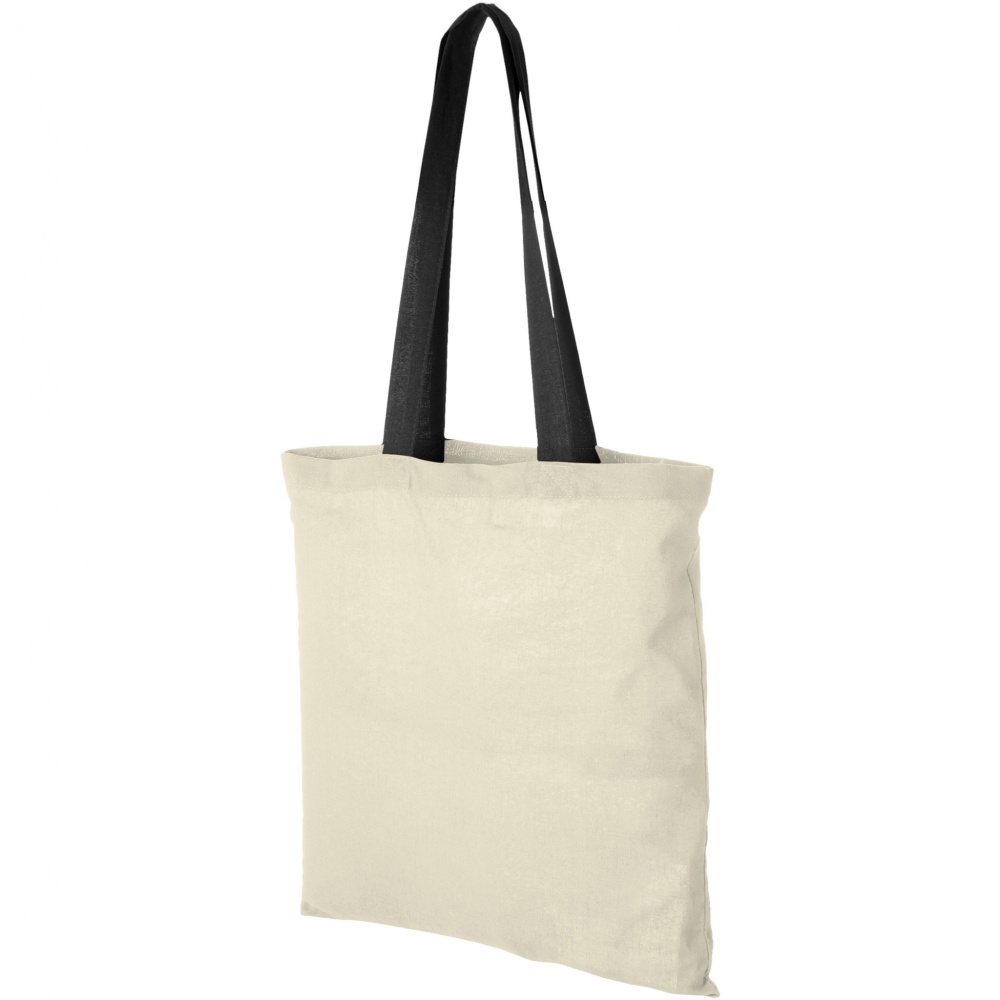 Logotrade promotional products photo of: Nevada 100 g/m² cotton tote bag coloured handles 7L