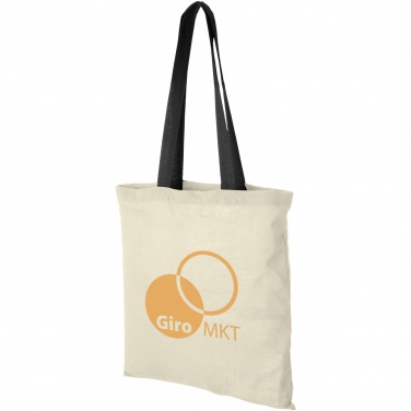 Logo trade promotional items image of: Nevada 100 g/m² cotton tote bag coloured handles 7L