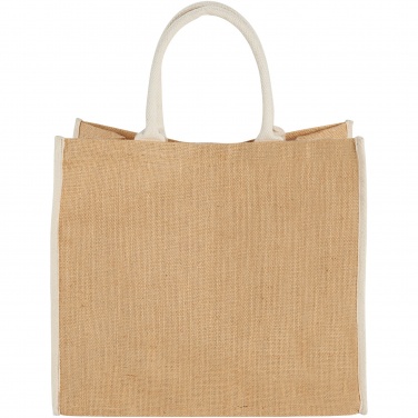 Logotrade corporate gift image of: Harry coloured edge jute tote bag 25L