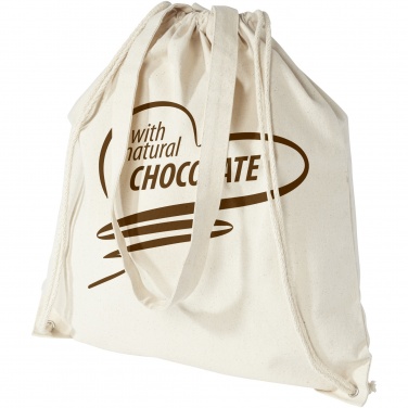 Logo trade promotional gift photo of: Eliza 240 g/m² cotton drawstring bag 6L