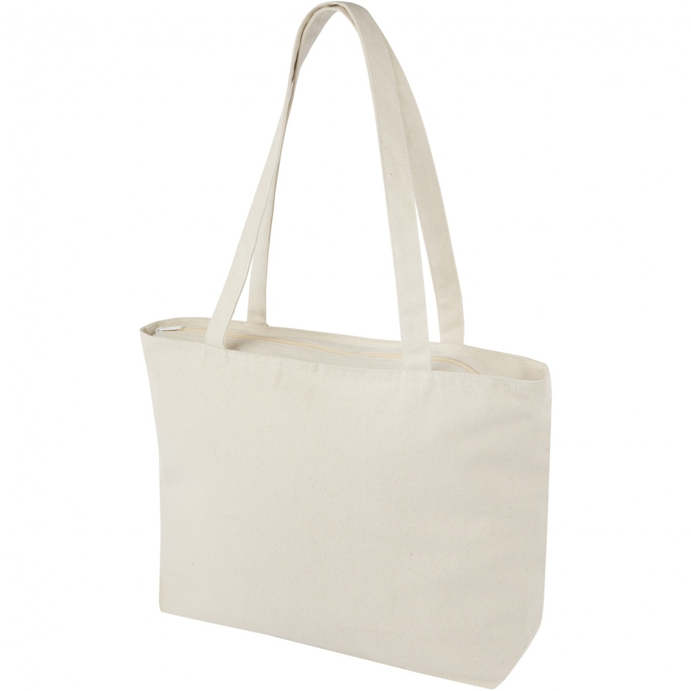 Logotrade promotional merchandise image of: Ningbo 320 g/m² zippered cotton tote bag 15L