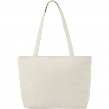 Logo trade promotional item photo of: Ningbo 320 g/m² zippered cotton tote bag 15L