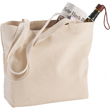 Logotrade advertising product picture of: Ningbo 320 g/m² zippered cotton tote bag 15L