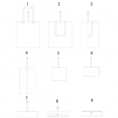 Logotrade promotional giveaway image of: Nevada 100 g/m² cotton foldable tote bag 7L