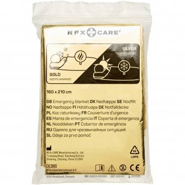 Logo trade corporate gifts image of: Frederik 2-function emergency blanket
