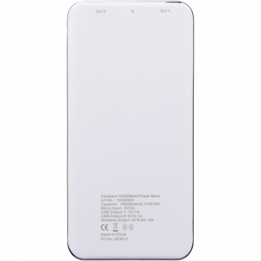 Logo trade promotional giveaway photo of: Constant 10.000 mAh wireless power bank with LED