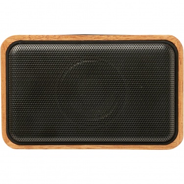 Logo trade business gift photo of: Wooden 3W speaker with wireless charging pad