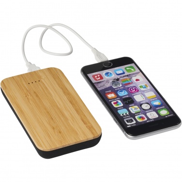Logotrade promotional item picture of: Future 6000 mAh bamboo/fabric wireless power bank